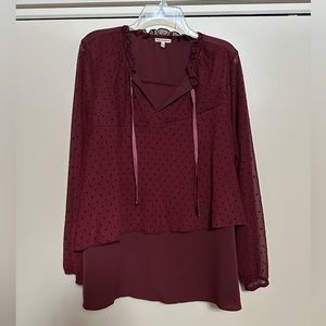 Women's Juicy Couture Layered Flounce Blouse - Size XL